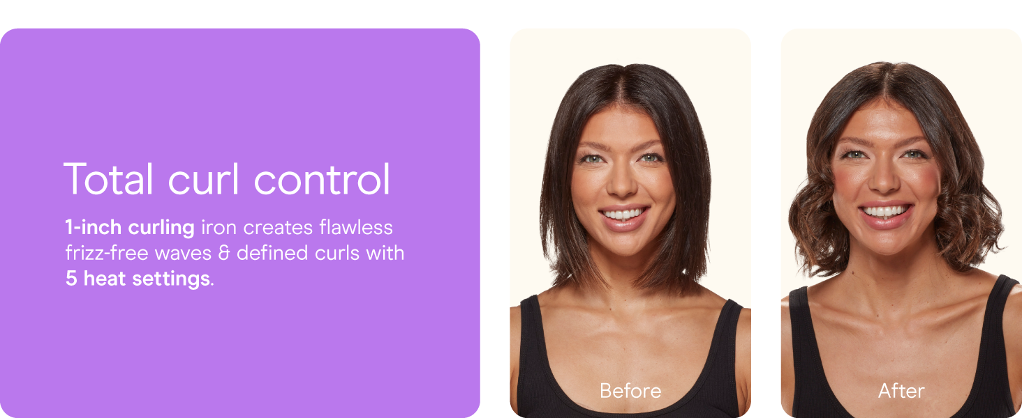 Conair tourmaline ceramic curling iron 1 inch barrel styling even heat large big thick