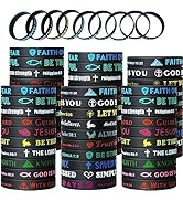 iDreamBand Bible Verse Bracelets - 80 Pcs Silicone Bracelets - Cute Christian Colored Wristbands ...