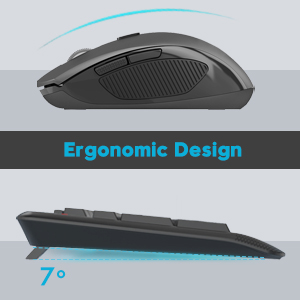 Ergonomic Wireless Keyboard And Mouse Combo