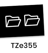 Brother Genuine P-touch TZe355 Label Tape in cardboard pack: White on Black 24mm