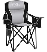 SAILARY Camping Chair Heavy Duty High Back Folding Chair with Cup Holder, 450lbs Capacity, Padded...