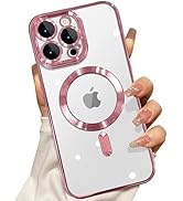 Misscase for iPhone 15 Pro Max MagSafe Case with Camera Lens Protector,Full Protection Clear Magn...