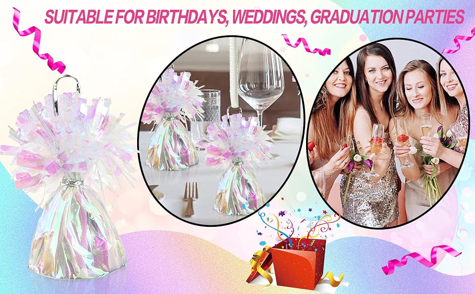 Metallic Wrapped Balloon Weights