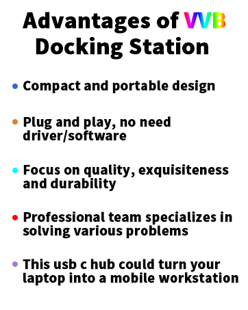type c docking station computer docking station for laptops dual monitor adapter