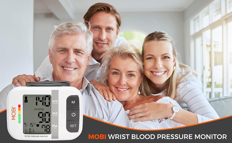 mobi wrist blood pressure cuff; Wrist blood pressure monitor; Wrist BP monitor; Digital BP