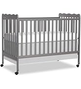 Dream On Me Carson Classic 3-in-1 Convertible Full-Size Baby Crib in Steel Grey, GreenGuard Gold ...