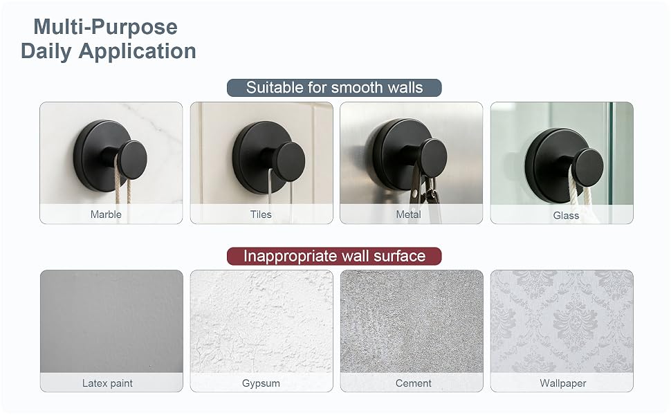 shower hooks suction