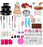 KOSBON 567 PCS Cake Decorating Kit Baking Supplies with 3 Springform Pans Set, Cake Decorating Su...
