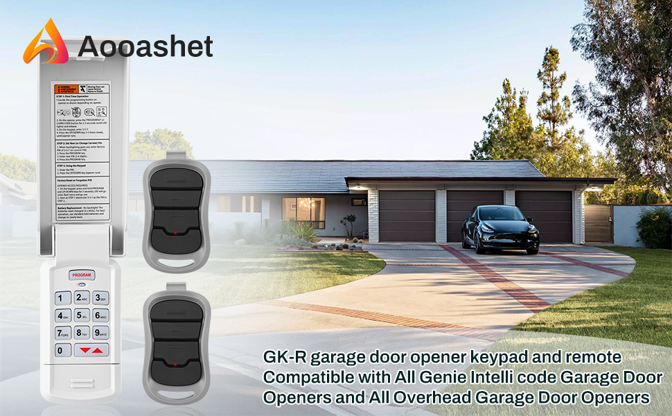 garage door opener remote and keypad