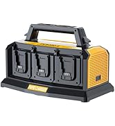 20V MAX Battery Charger for DeWalt, 6-Port Fast Charging Station, Compatible with DeWalt 20V MAX ...