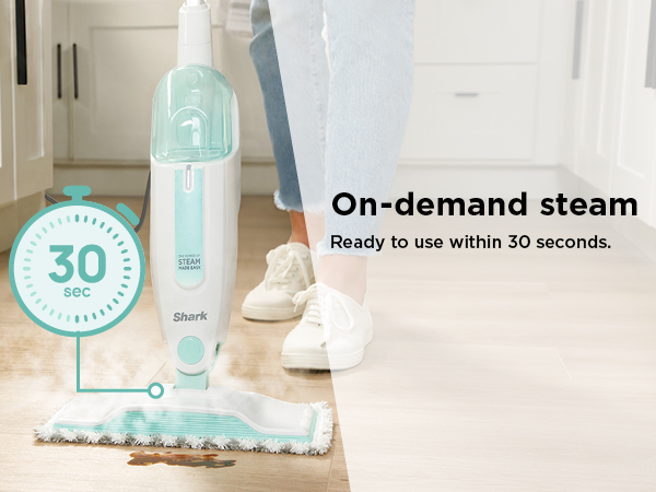 On-demand steam Ready to use within 30 seconds.