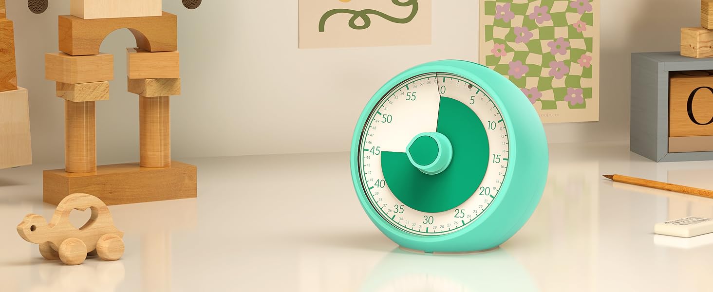 Watch time move with our visual timer for classrooms and homes, making time management engaging