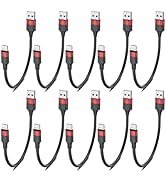 Bkduice 6 inch Short Lightning Cable Bulk 10Pack, [MFi Certified] Multipack 0.5ft iPhone Charge C...