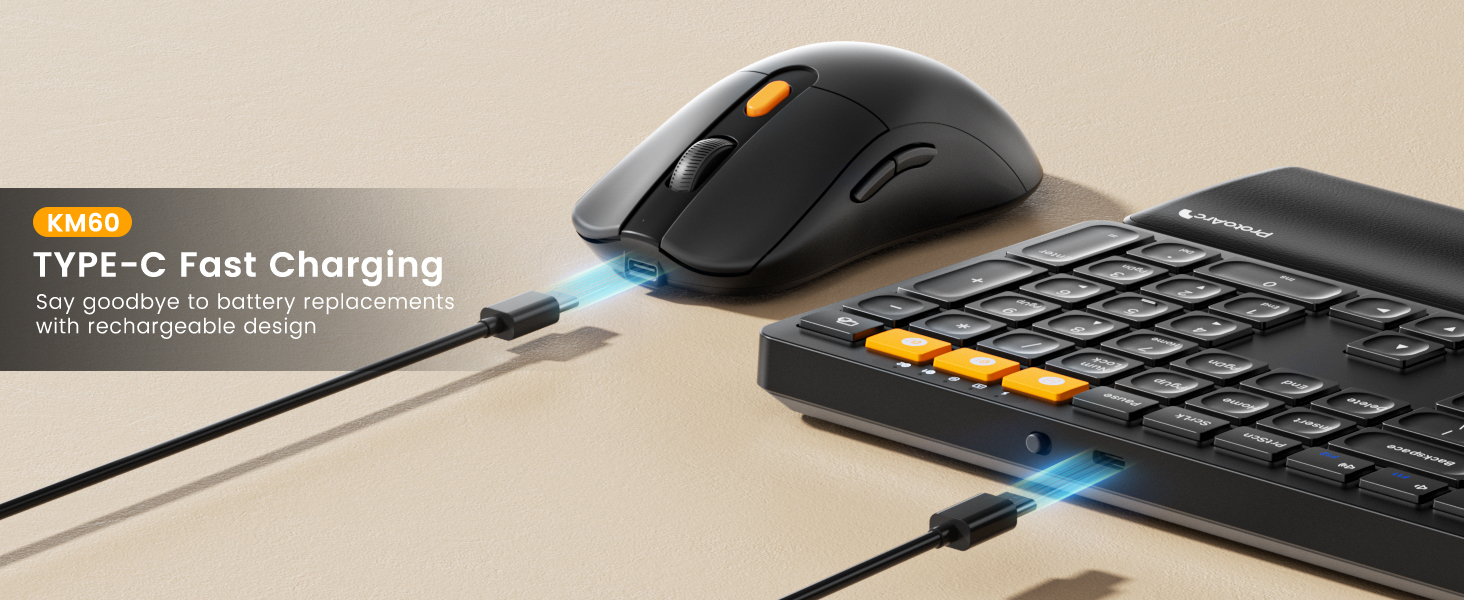 rechargeable wireless keyboard and mouse