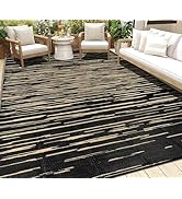 Outdoor Rug 6' x 9' Waterproof for Patios Clearance, Reversible Plastic Straw Rug Camping Ca...