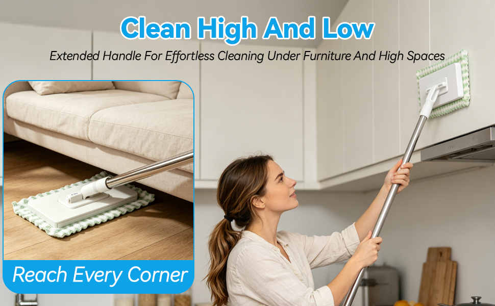 hands free flat mops for floor cleaning