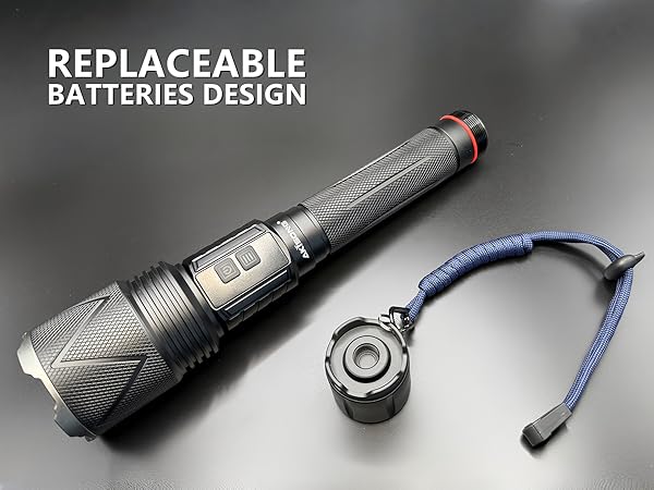 Bright Flashlight Detachable Dual Batteries, Convenient Replacement for Extended Outdoor Adventures.
