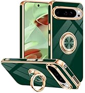 Tnarru Designed for Google Pixel 9/Pixel 9 Pro Case with Ring Stand, Support Magnetic Car Mount R...