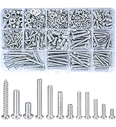 wugongshan 550 Pcs Machine Screws and Nuts and Bolts and Flat Washers Hardware Assortment Kit, M3...