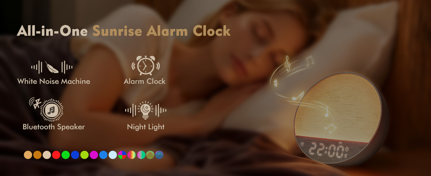 all-in-one light alarm clock sunrise