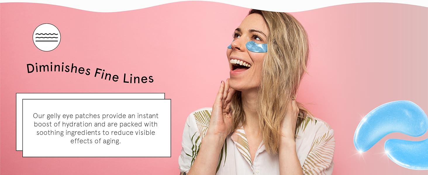Smoothing and hydrating gel under eye patches for wrinkles help reduce visible signs of aging