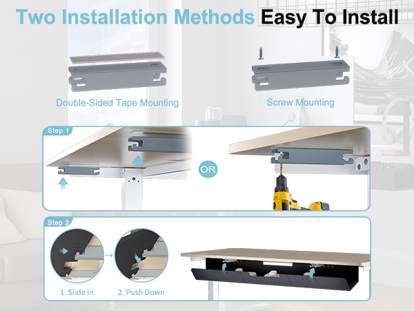 No Drill Cable Management Tray