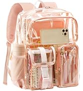 Vorspack Clear Backpack for School - Heavy Duty Transparent Bookbag for Girls Boys Large See Thro...