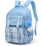 Alrisg Teen Girls Backpack Aesthetic Laptop Bookbag Elementary Middle School Travel Daypacks Moch...