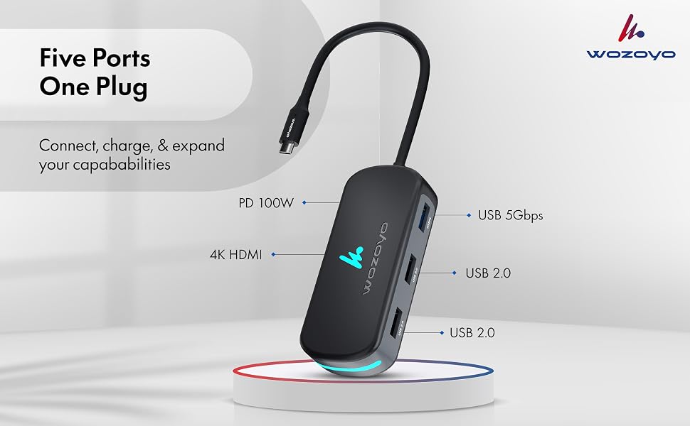 Wozoyo 5-in-1 Docking Station