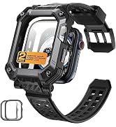SUPCASE Unicorn Beetle Pro Case with Band for Apple Watch Series 8/7 [45mm], [2X Built-in Tempere...