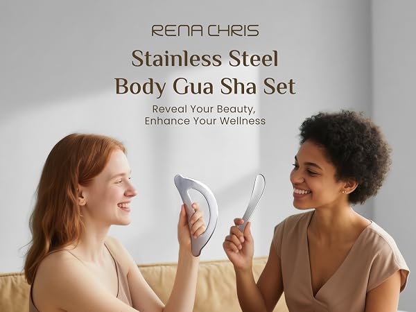 Rena Chris Stainless Steel Body Gua Sha Set