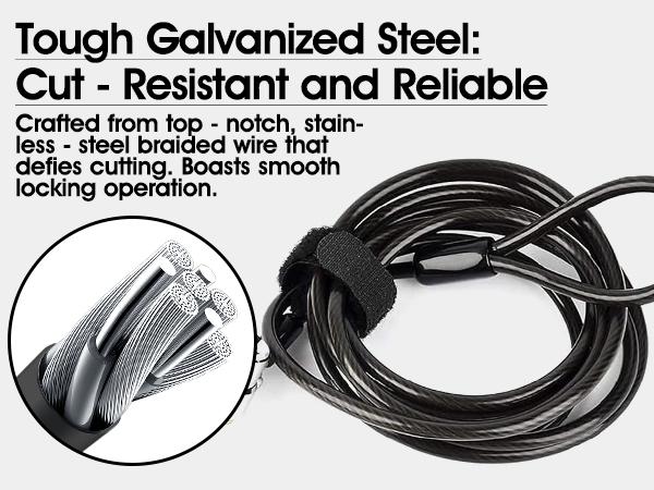 wire lock cable steel cable lock outdoor cable lock