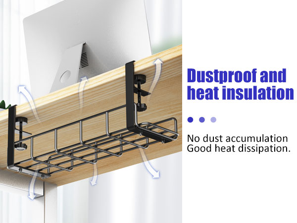 under desk cable tray