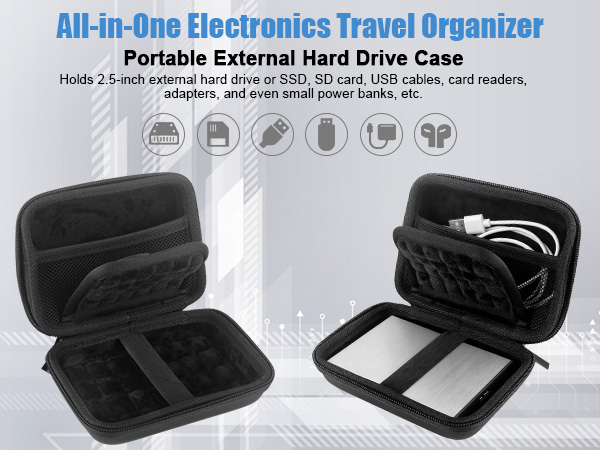 Portable External Hard Drive Case