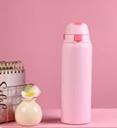 pink water bottle
