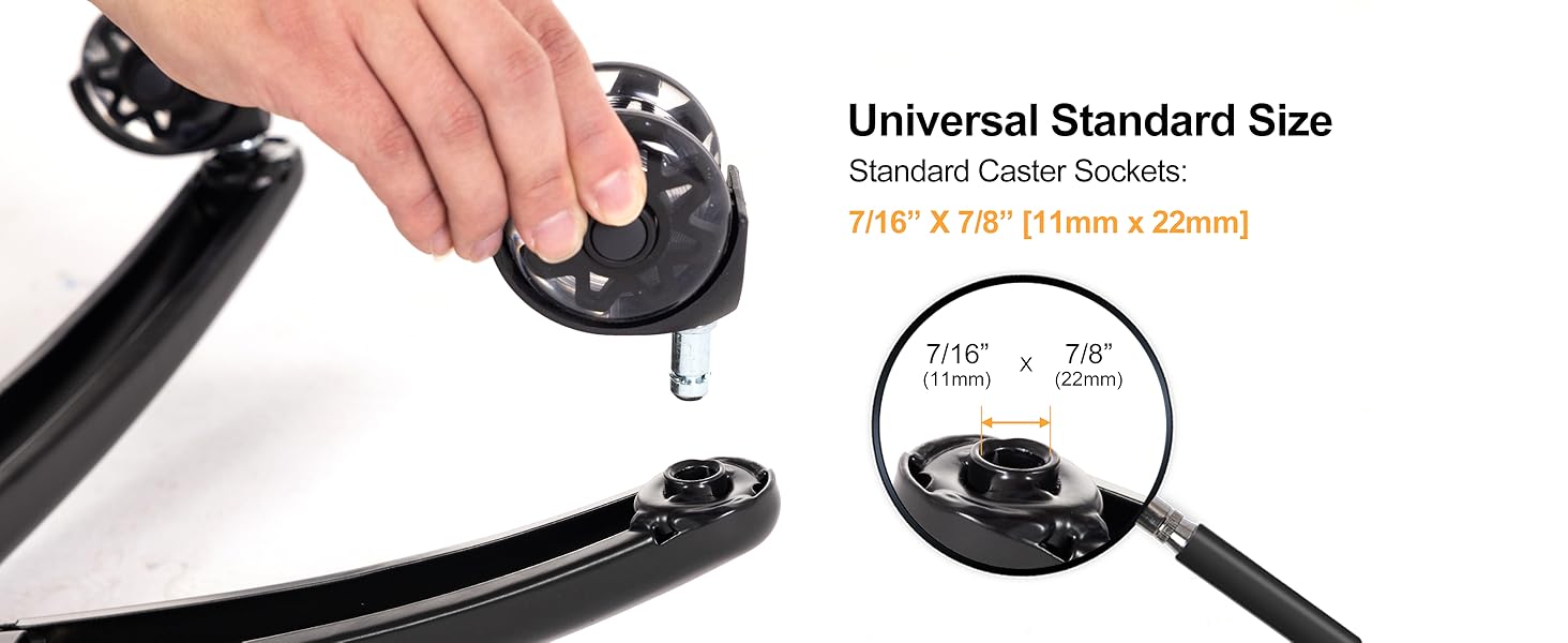 Standard Caster Sockets