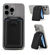 GINKOUHA Magnetic Phone Wallet, Magnet Card Holder Case Phone Card Holder with Adjustable Stand, ...