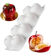 8 cavity apple silicone mold - 11.22 x 6.69 x 2.3 inches apple mold for baking, good for home pastry