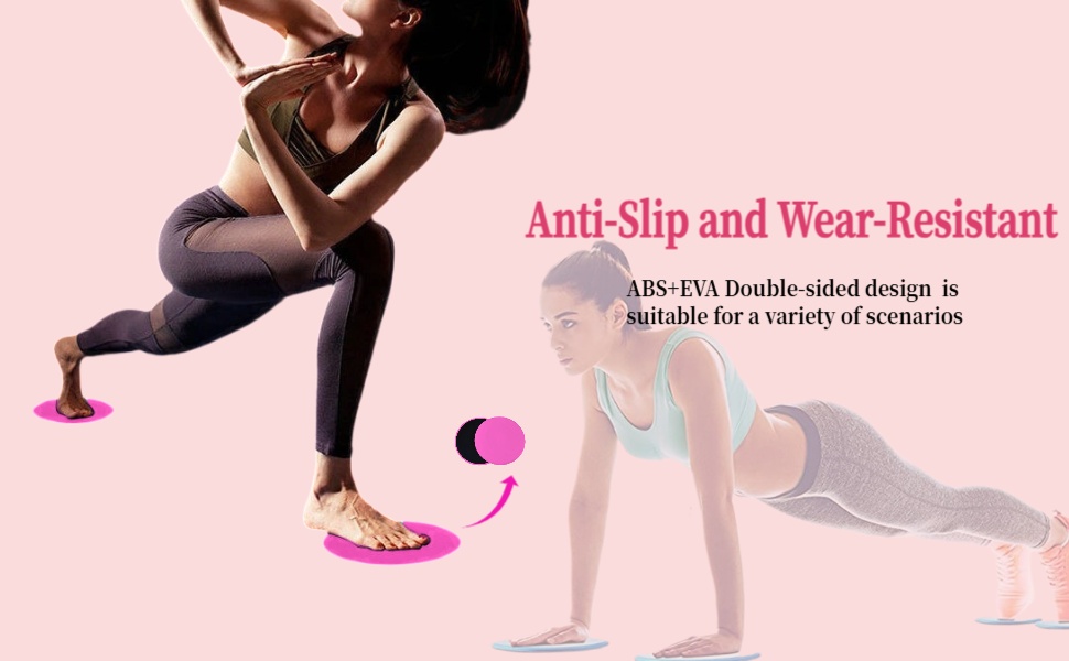 Exercise core sliders dual sided gliding discs use on carpet or hardwood floors