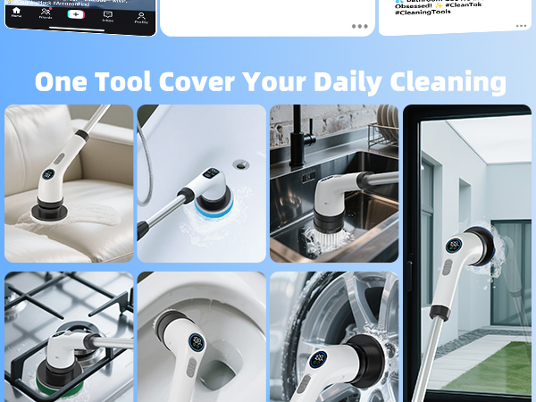 bathroom scrubber with long handle