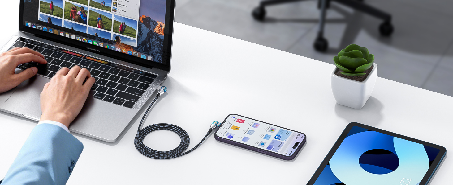 swivel iphone charger cable