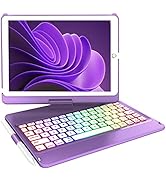 iPad 9th Generation Case with Keyboard,10 Color Backlight iPad Keyboard for 10.2-inch 9th /8th /7...