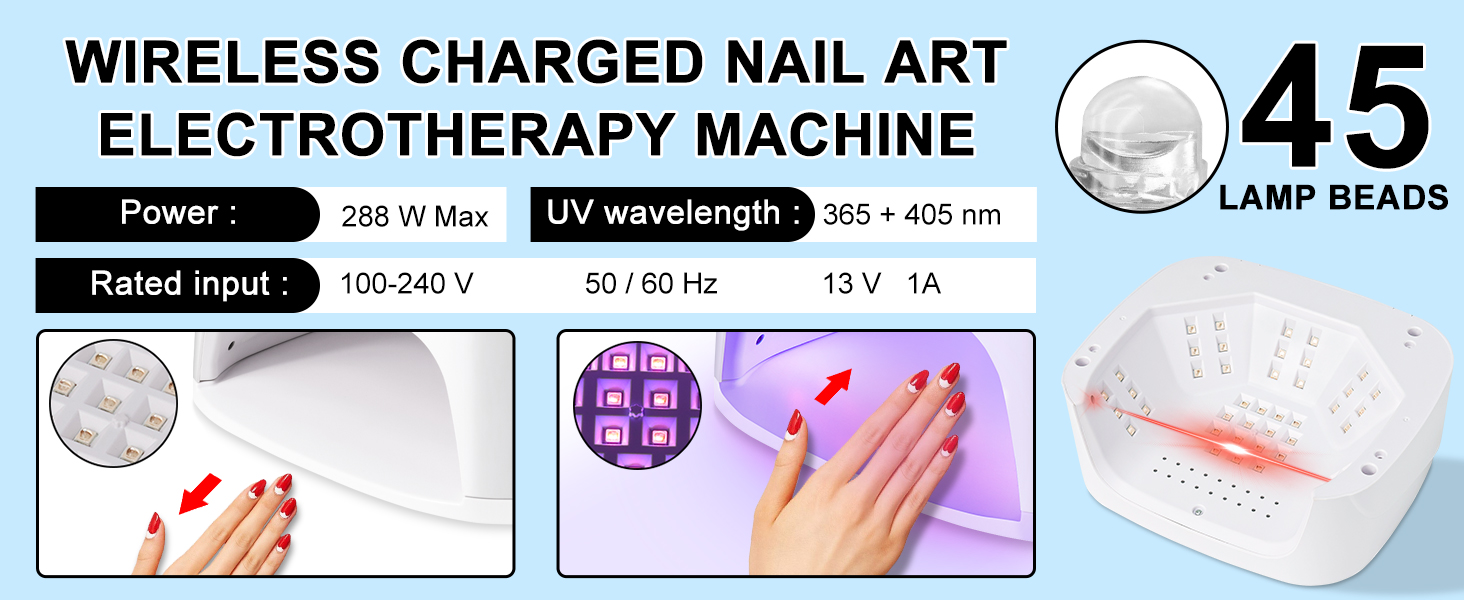 Nail Dryer with 45Pcs Lamp Beads and Automatic Sensor