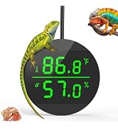 QZQ Reptile Thermometer and Humidity Gauge, LED Digital Thermometer Hydrometer, Reptile Tank Acce...