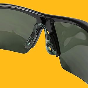Soft, Adjustable rubber nose piece for comfort and custom fit