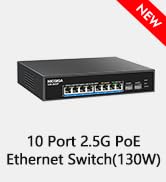 8 Port 2.5G PoE Switch Unmanaged with 8 Port 2.5Gb Base-T PoE+@130W + 2 x 10G SFP+ Uplink, NICGIG...