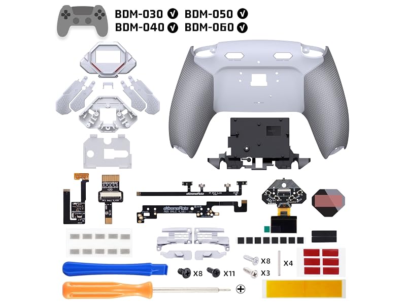 SPARK Back Paddles Kit for PS5 Controller OLED Display + Clicky Trigger Stops + Rubberized Grips