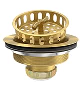 Gold Sink Drain Strainer 3-1/2 Inch Kitchen Sink Drain Assembly Kit with Stainless Steel Strainer...