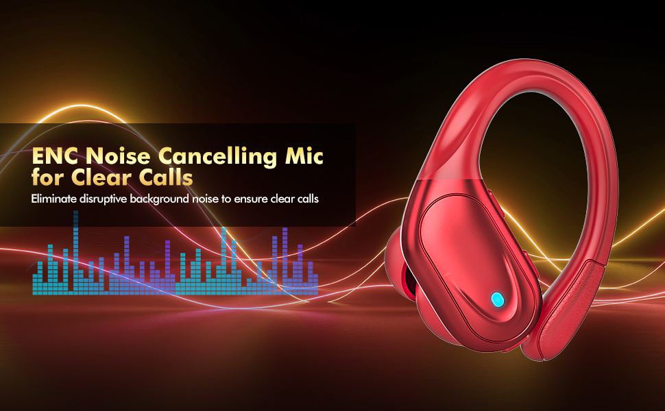 earphones with enc noise cancelling mic