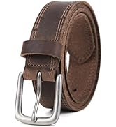 VATAN Men's Genuine Leather Casual Every Day Jeans Belts, Handmade Men Leather Belt with Gift Box